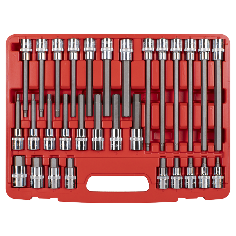 Sealey AK2196 Hex Socket Bit Set 30pc 1/2"Sq Drive - additional view 5