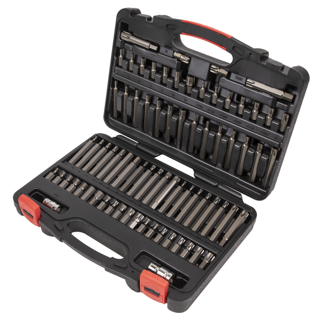 Sealey AK21974P Premier TRX-Star*/Security TRX-Star*/Hex/Ribe/Spline Bit Set 3/8" & 1/2"Sq Drive 74pc