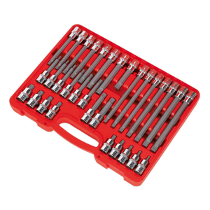 Sealey AK2198 Premier Ribe Socket Bit Set 1/2"Sq Drive 32pc - additional view 6