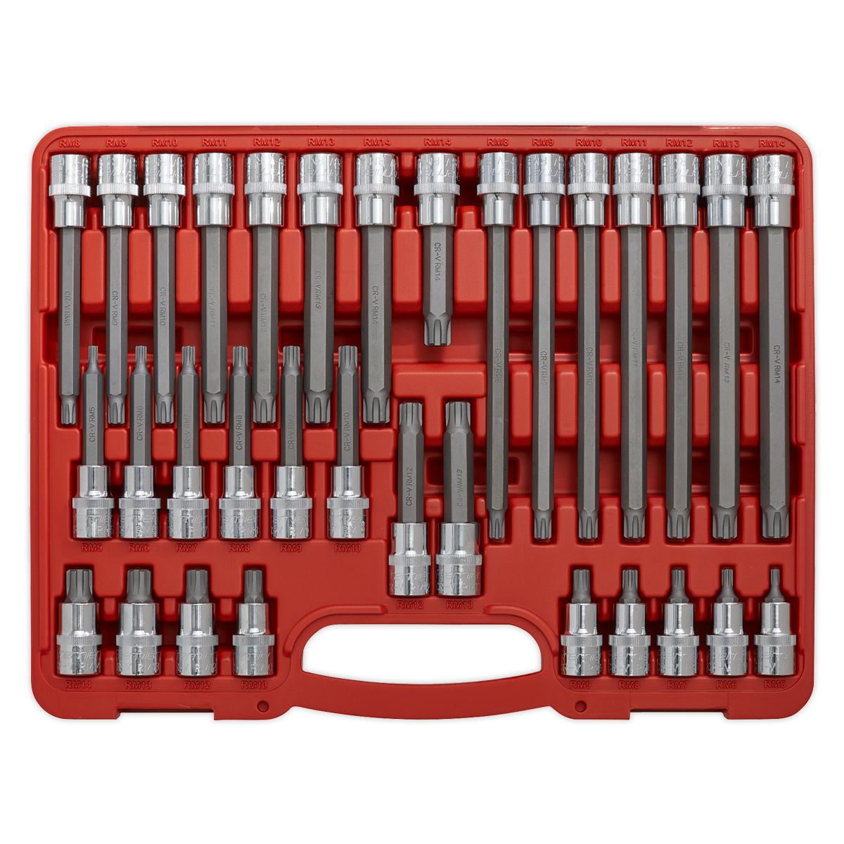 Sealey AK2198 Premier Ribe Socket Bit Set 1/2"Sq Drive 32pc - additional view 3