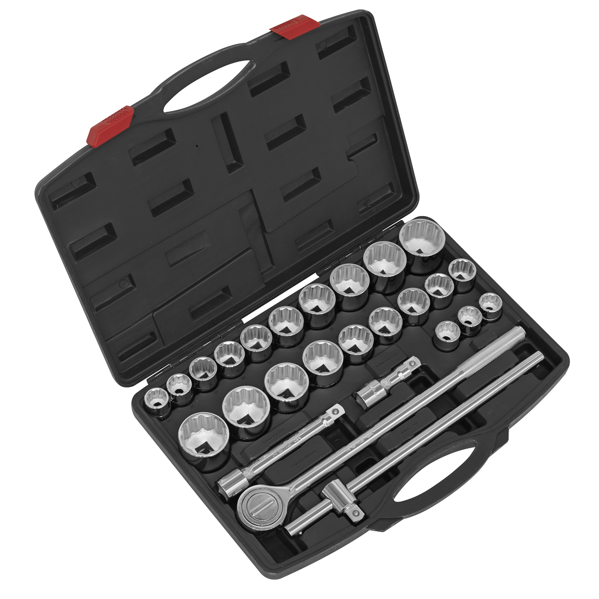 Sealey AK2582 Premier Metric/Imperial Socket Set 3/4"Sq Drive 12-Point 26pc