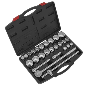 Sealey AK2582 Premier Metric/Imperial Socket Set 3/4"Sq Drive 12-Point 26pc