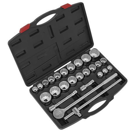 Sealey AK2582 Premier Metric/Imperial Socket Set 3/4"Sq Drive 12-Point 26pc