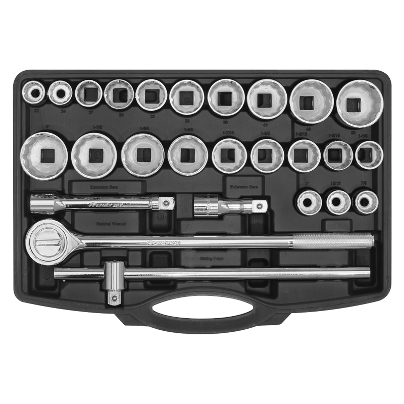 Sealey AK2582 Premier Metric/Imperial Socket Set 3/4"Sq Drive 12-Point 26pc - additional view 3