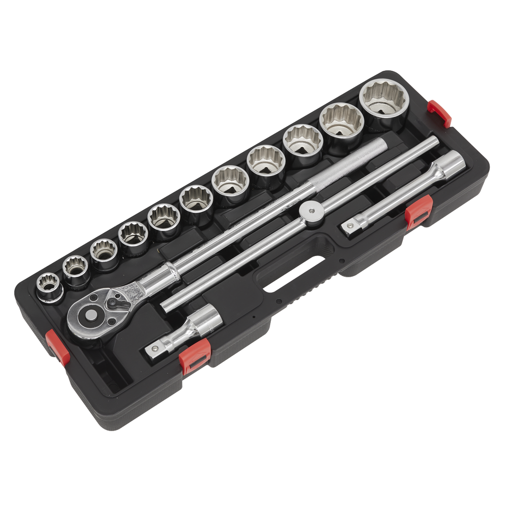 Sealey AK2583 Premier Socket Set 3/4"Sq Drive 12-Point 15pc - additional view 6
