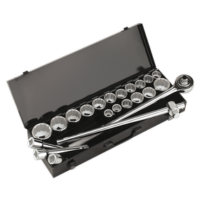 Sealey AK259/CRV Premier Socket Set 3/4"Sq Drive 12-point 22pc