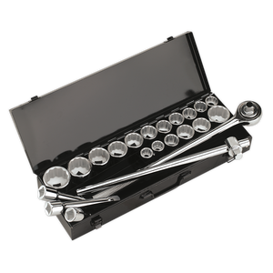 Sealey AK259/CRV Premier Socket Set 3/4"Sq Drive 12-point 22pc