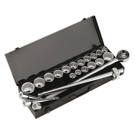Sealey AK259/CRV Premier Socket Set 3/4"Sq Drive 12-point 22pc