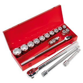 Sealey AK2597 Premier Socket Set 3/4"Sq Drive 17pc