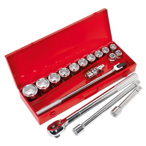 Sealey AK2597 Premier Socket Set 3/4"Sq Drive 17pc