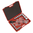 Sealey AK2598 Premier Socket Set 3/4"Sq Drive 12-point 22pc