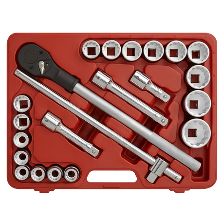 Sealey AK2598 Premier Socket Set 3/4"Sq Drive 12-point 22pc - additional view 2