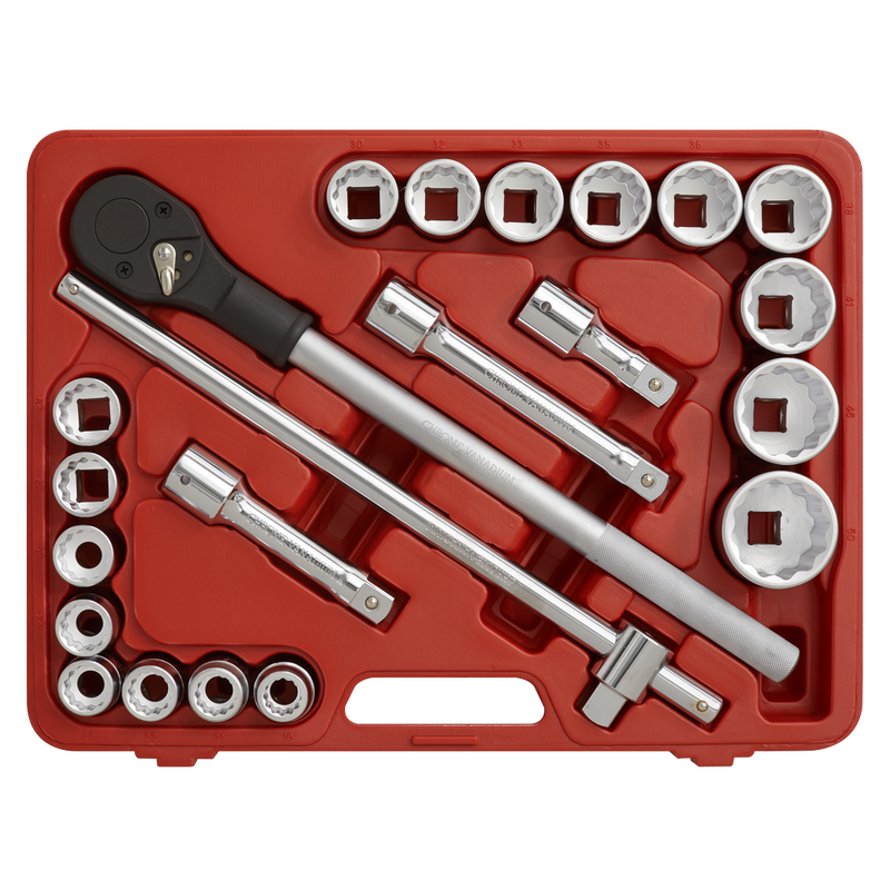 Sealey AK2598 Premier Socket Set 3/4"Sq Drive 12-point 22pc - additional view 2