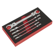 Sealey AK2652 Premier Flexi-Head Flare Nut Spanner Set 5pc