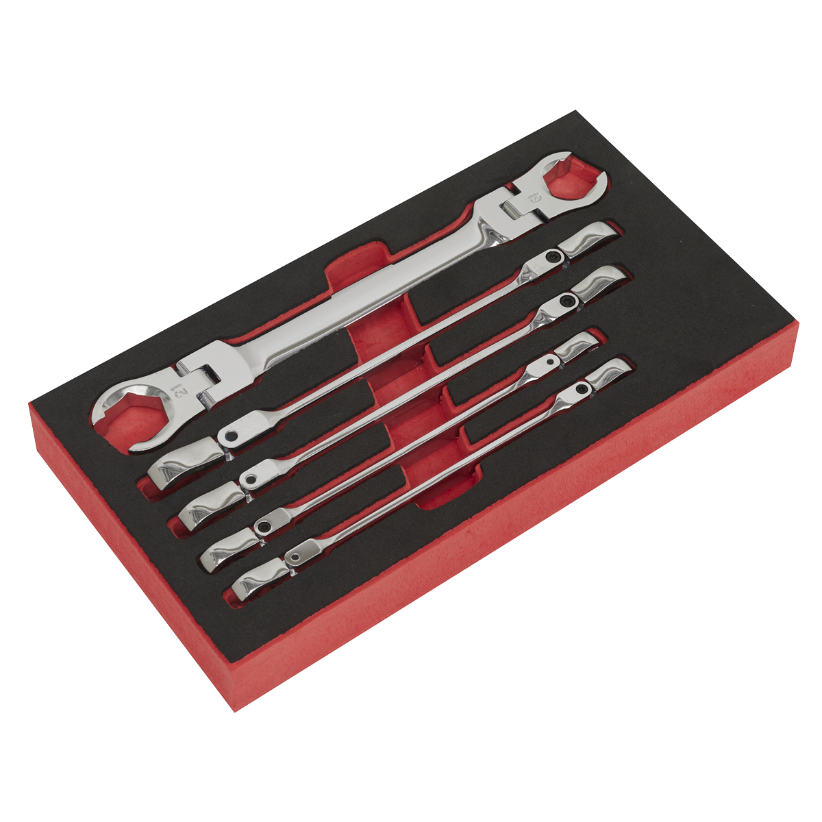 Sealey AK2652 Premier Flexi-Head Flare Nut Spanner Set 5pc