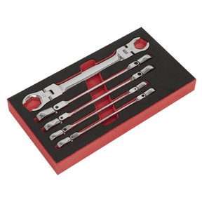 Sealey AK2652 Premier Flexi-Head Flare Nut Spanner Set 5pc