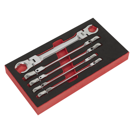 Sealey AK2652 Premier Flexi-Head Flare Nut Spanner Set 5pc
