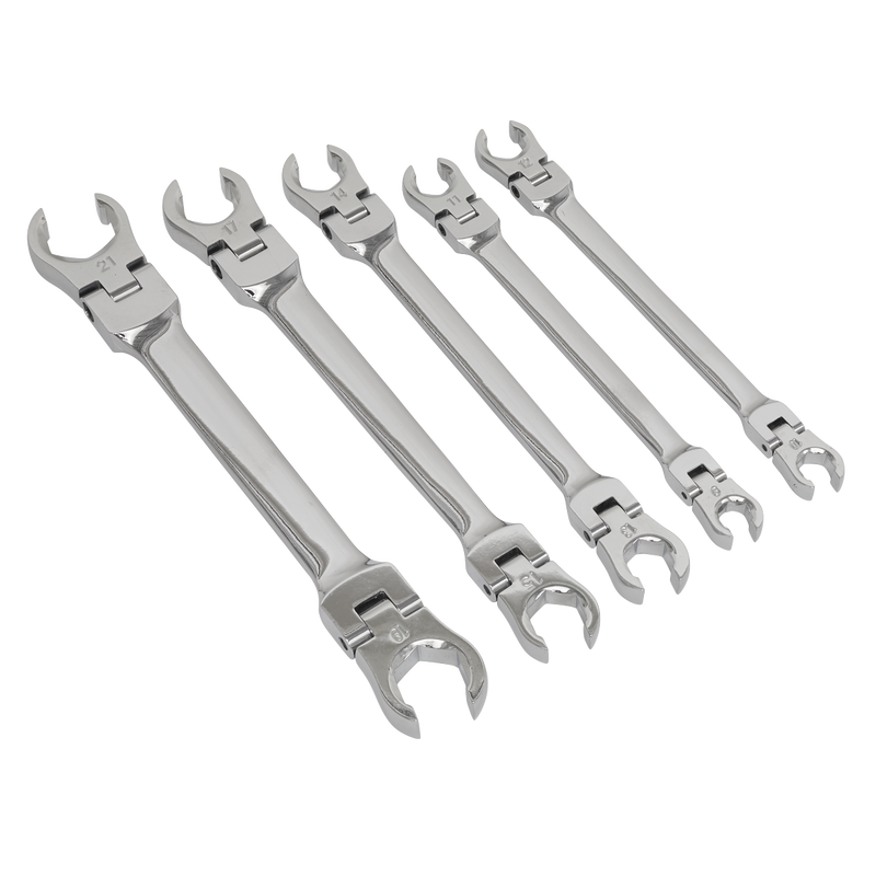 Sealey AK2652 Premier Flexi-Head Flare Nut Spanner Set 5pc - additional view 4