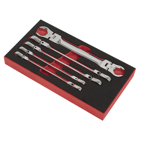 Sealey AK2652 Premier Flexi-Head Flare Nut Spanner Set 5pc - additional view 2