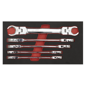 Sealey AK2652 Premier Flexi-Head Flare Nut Spanner Set 5pc - additional view 3