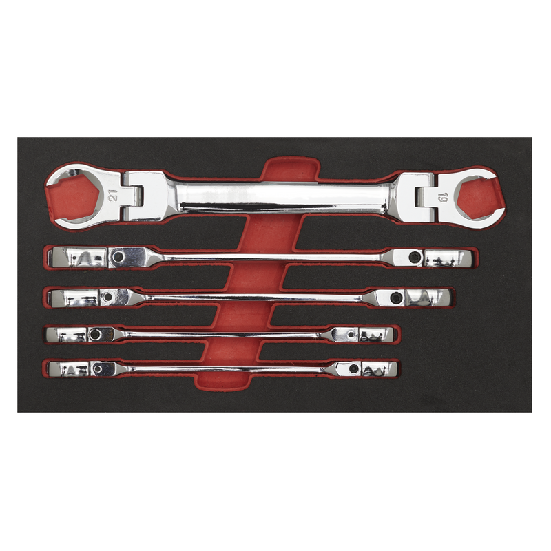 Sealey AK2652 Premier Flexi-Head Flare Nut Spanner Set 5pc - additional view 3