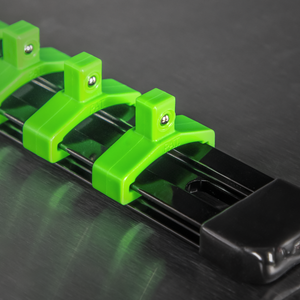 Sealey AK27052HV Premier Socket Retaining Rail with 16 Clips 1/4"Sq Drive - Hi-Vis Green - additional view 4