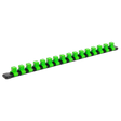 Sealey AK27054HV Premier Socket Retaining Rail with 16 Clips 1/2"Sq Drive - Hi-Vis Green