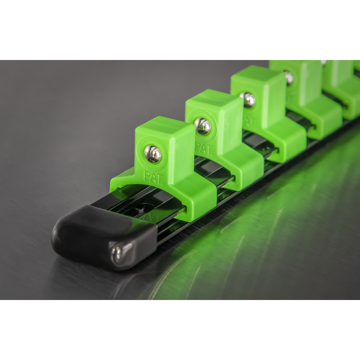 Sealey AK27054HV Premier Socket Retaining Rail with 16 Clips 1/2"Sq Drive - Hi-Vis Green - additional view 6