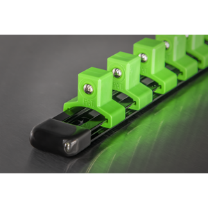 Sealey AK27054HV Premier Socket Retaining Rail with 16 Clips 1/2"Sq Drive - Hi-Vis Green - additional view 6