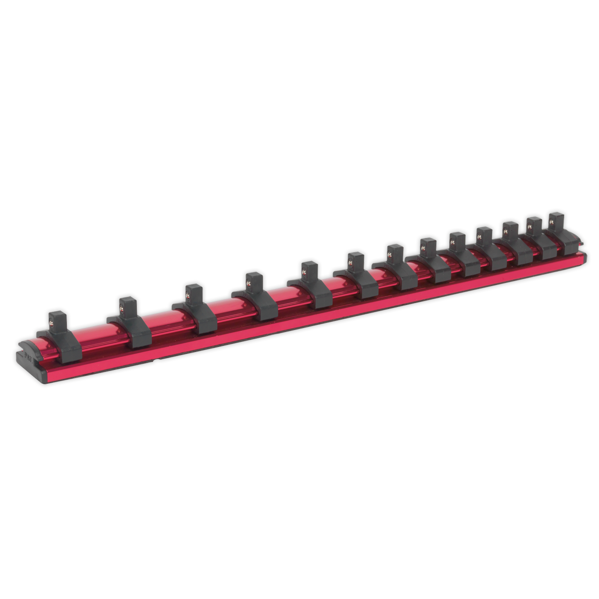 Sealey AK27082 Premier Magnetic Socket Retaining Rail with 13 Clips 1/4"Sq Drive