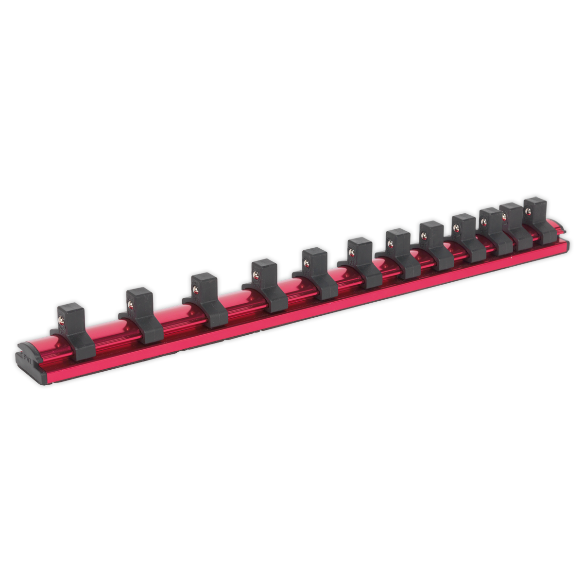 Sealey AK27083 Premier Magnetic Socket Retaining Rail with 12 Clips 3/8"Sq Drive
