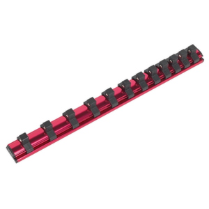 Sealey AK27083 Premier Magnetic Socket Retaining Rail with 12 Clips 3/8"Sq Drive - additional view 4