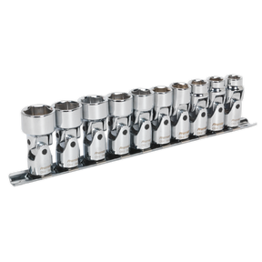 Sealey AK2710 Premier Universal Joint Socket Set 3/8"Sq Drive 10pc