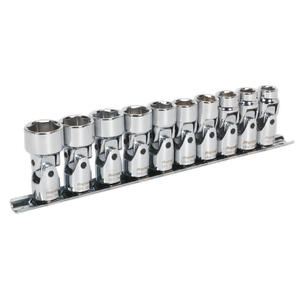 Sealey AK2710 Premier Universal Joint Socket Set 3/8"Sq Drive 10pc