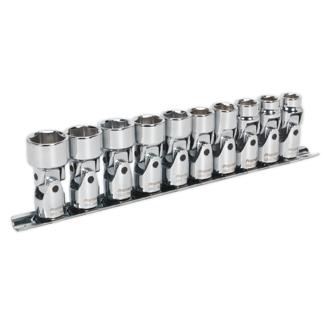 Sealey AK2710 Premier Universal Joint Socket Set 3/8"Sq Drive 10pc