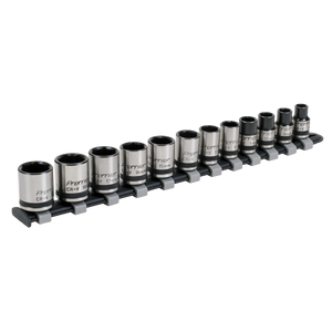 Sealey AK2741B Premier Black Lock-On™ Socket Set 3/8"Sq Drive 12pc