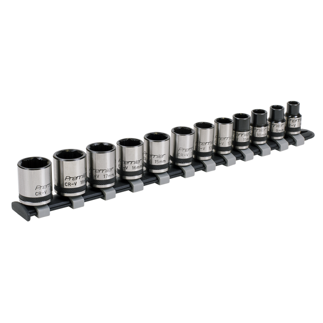 Sealey AK2741B Premier Black Lock-On™ Socket Set 3/8"Sq Drive 12pc