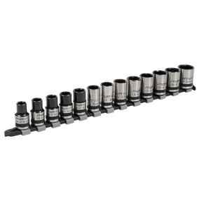 Sealey AK2742B Premier Black Lock-On™ Socket Set 1/2"Sq Drive 13pc