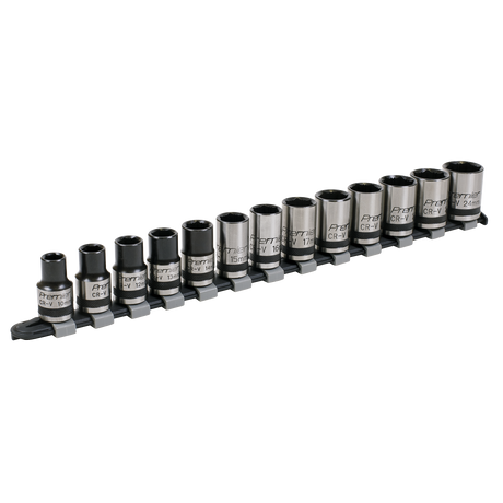 Sealey AK2742B Premier Black Lock-On™ Socket Set 1/2"Sq Drive 13pc