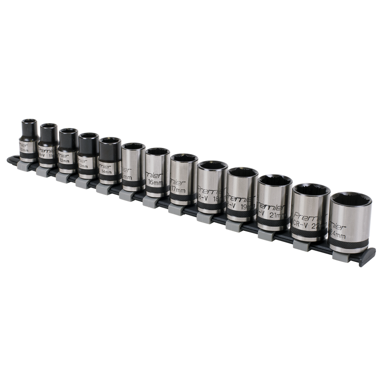 Sealey AK2742B Premier Black Lock-On™ Socket Set 1/2"Sq Drive 13pc - additional view 6