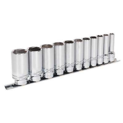 Sealey AK2743 Premier Imperial Deep Lock-On™ Socket Set 3/8"Sq Drive 11pc