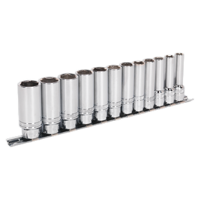 Sealey AK2744 Premier Deep Lock-On™ Socket Set 3/8"Sq Drive 12pc