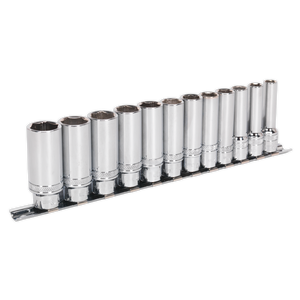 Sealey AK2744 Premier Deep Lock-On™ Socket Set 3/8"Sq Drive 12pc