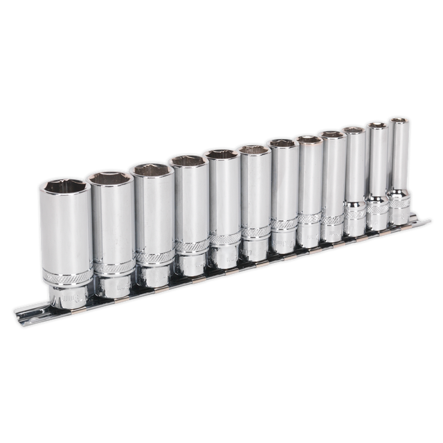 Sealey AK2744 Premier Deep Lock-On™ Socket Set 3/8"Sq Drive 12pc