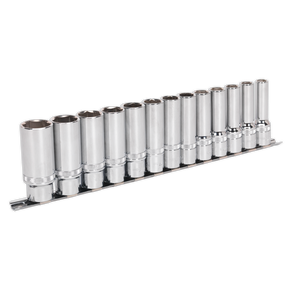 Sealey AK2745 Premier Deep Lock-On™ Socket Set 1/2"Sq Drive 13pc