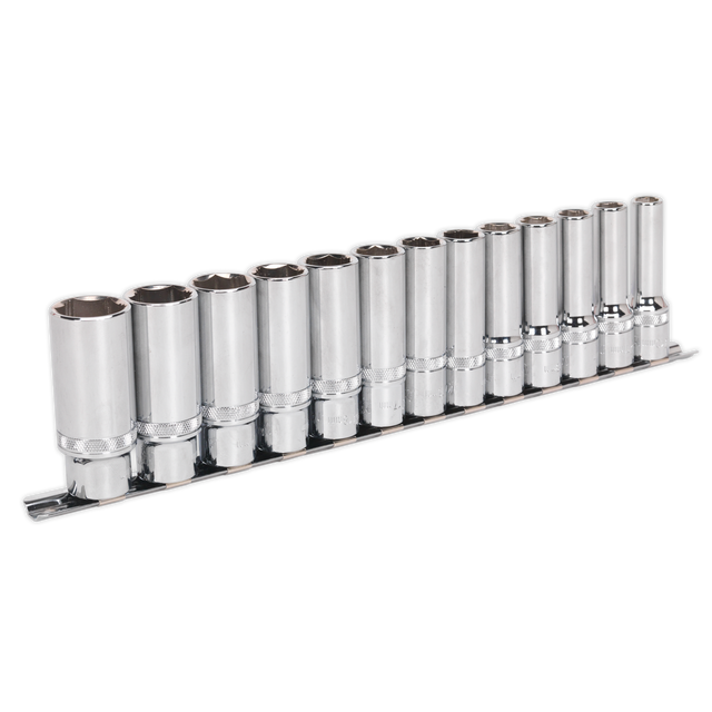 Sealey AK2745 Premier Deep Lock-On™ Socket Set 1/2"Sq Drive 13pc