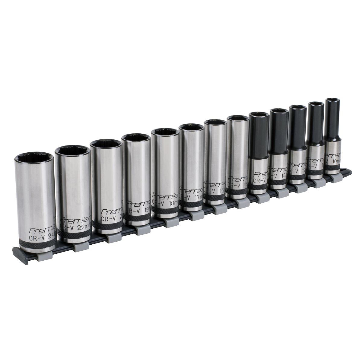 Sealey AK2745B Premier Black Deep Lock-On™ Socket Set 1/2"Sq Drive 13pc