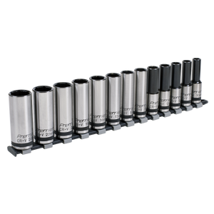 Sealey AK2745B Premier Black Deep Lock-On™ Socket Set 1/2"Sq Drive 13pc