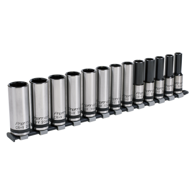 Sealey AK2745B Premier Black Deep Lock-On™ Socket Set 1/2"Sq Drive 13pc