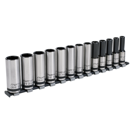 Sealey AK2745B Premier Black Deep Lock-On™ Socket Set 1/2"Sq Drive 13pc
